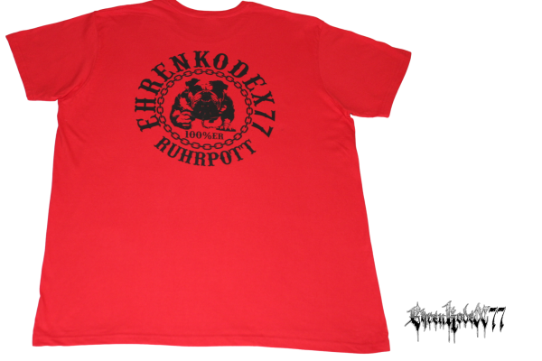 Street-Line T-Shirt "Ehrenkodex77", rot-schwarz, hochwertiger Siebdruck OEB